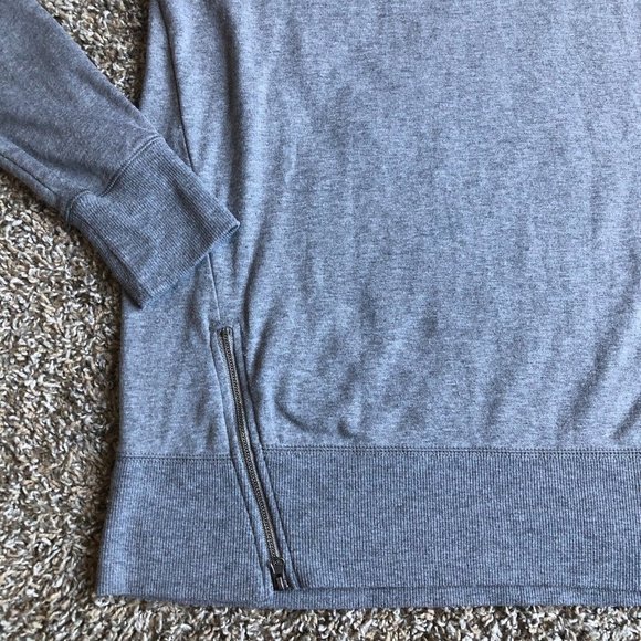 Gaiam Sweater Womens Medium Gray Pullover Long Sleeve Casual Zipper Lightweight - Picture 4 of 12